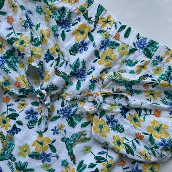 Old Navy Off the Shoulder Floral Summer Spring Cotton Sundress 3/4 Sleeve XL - Picture 1 of 9